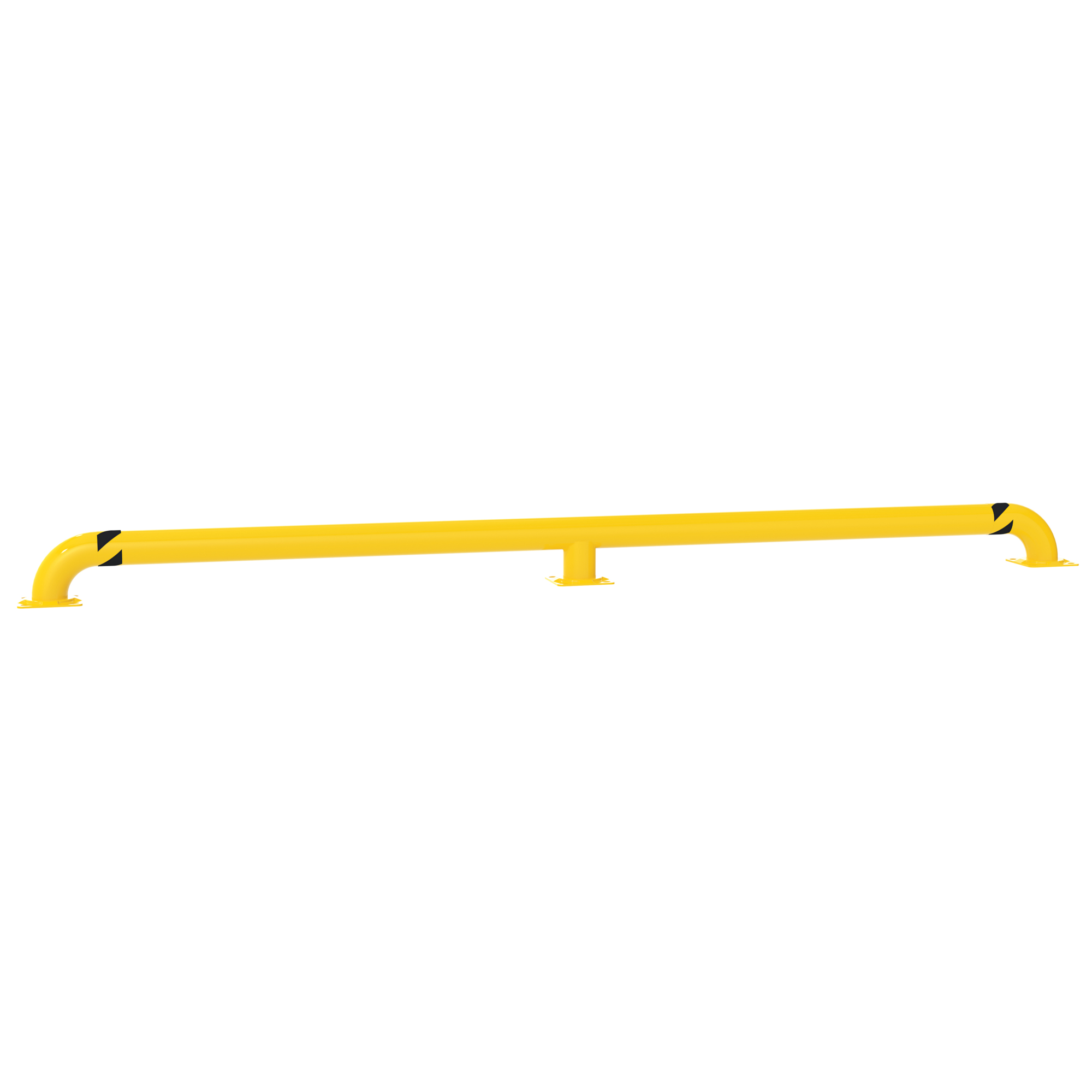 Vestil Steel Low-Profile Rack Guard Bollard — 144in. Length, Yellow, Model# LPRO-144-9-4